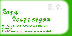 roza vesztergom business card